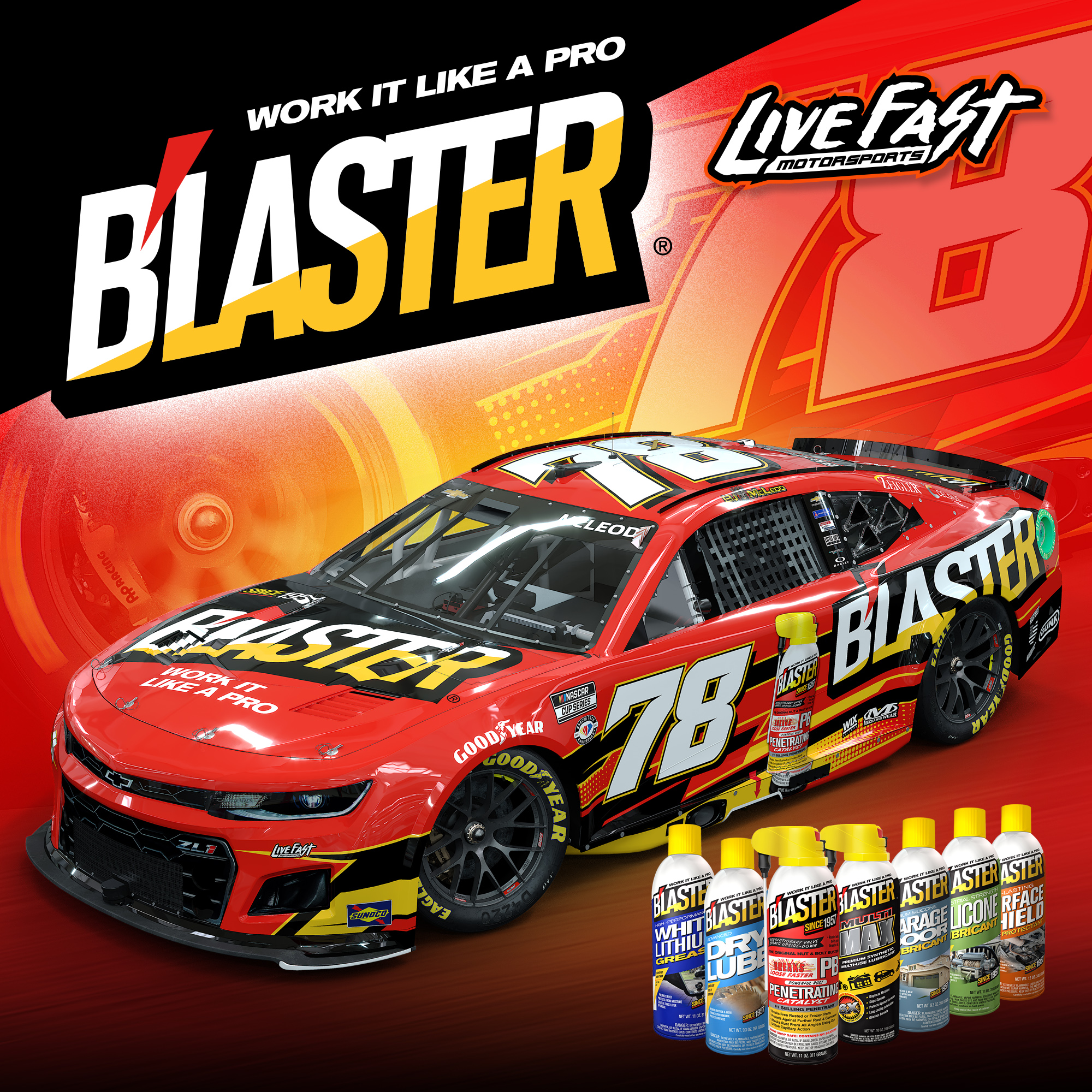 Blaster Expands to Nine Race Primary Partnership with Live Fast Motorsports